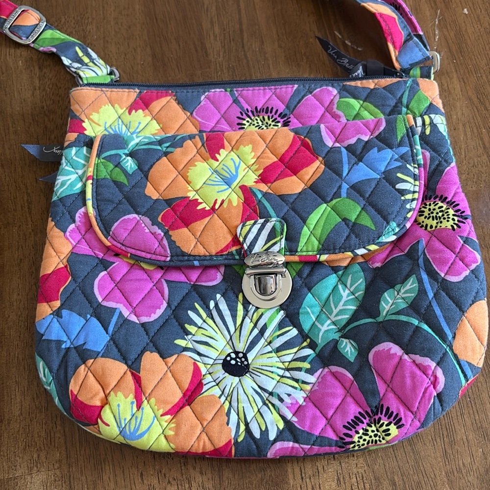 Vera Bradley Jazzy Blooms Saddle bag